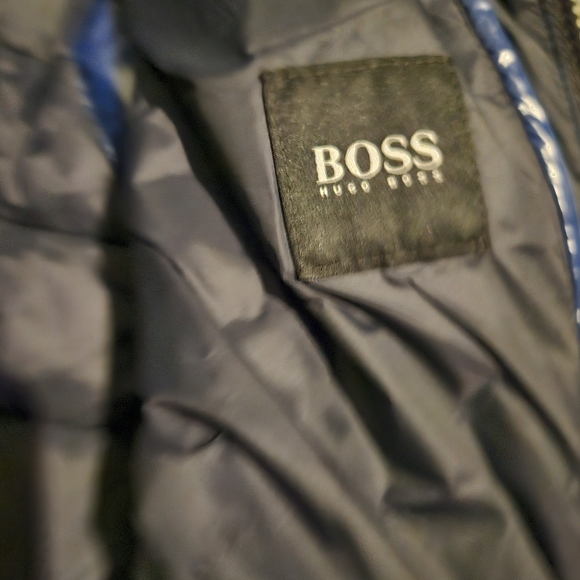 Hugo Boss Black Label Quilted Puffy Cilla Water-Repellent Gilet Vest Navy Blue - Picture 4 of 4